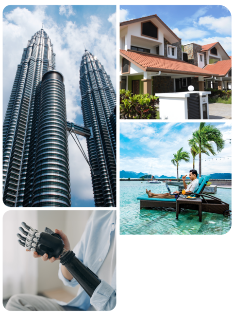 Skyscrapers, homes, education, skills, technology